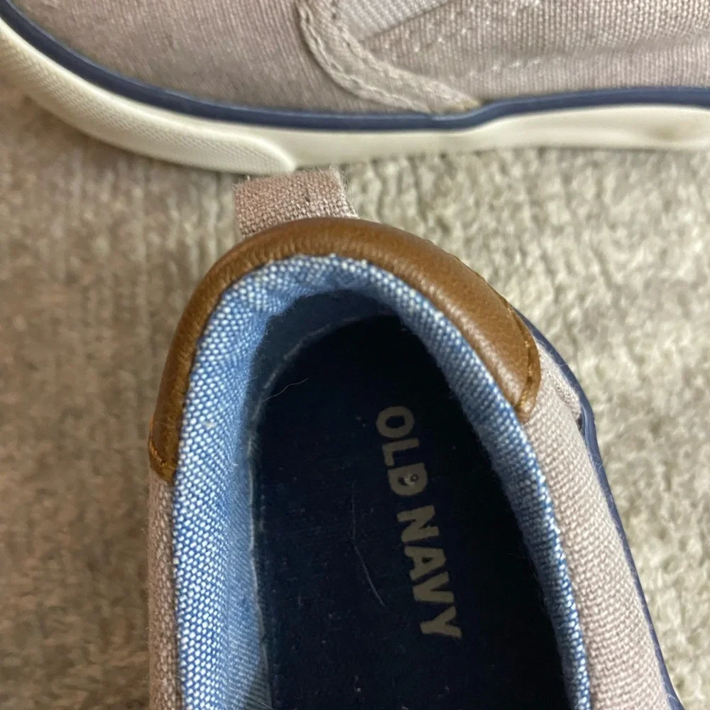 Old Navy Kids Slip-On Sneakers - Light Gray and Brown